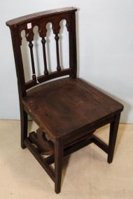 Oak Chair with Footstool 