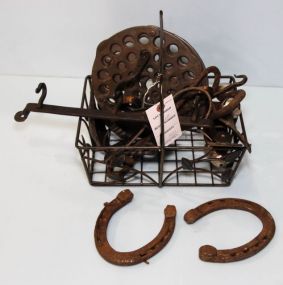 Iron Basket with Various Items