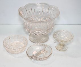 Tall Glass Fruit Bowl & Small Glass Dishes
