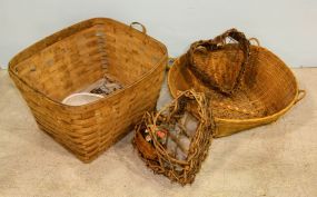 Large Basket & Various Baskets