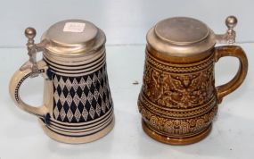 Two Pottery Steins 