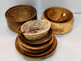 Group of Wooden Bowls 