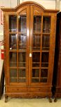 Double Door Beveled Glass Display Cabinet