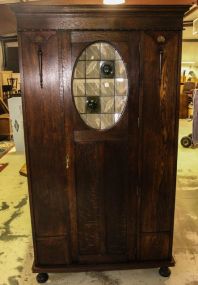 English Oak Single Door Armoire