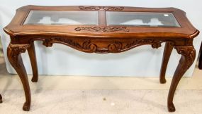 Beveled Glass Top Console