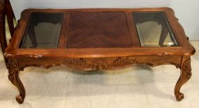 Beveled Glass Top Coffee Table