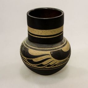 Indian Pottery Vase Signed on Bottom