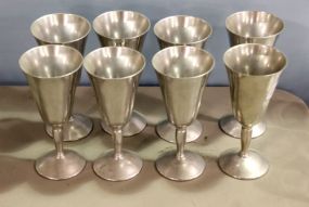 Set of Eight Plater Silverstone Goblets
