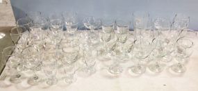 Approximately 42 Different Size Glasses