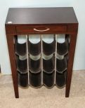 Mahogany Table with Wine Rack Holder