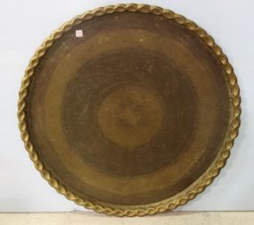 Large Round Brass Tray