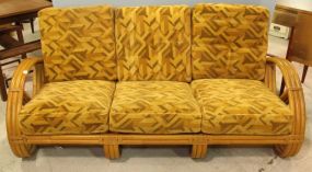 Bamboo Style Three Cushion Sofa