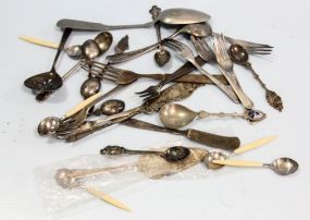 Group of Silverplate Souvenir Spoons & Other Spoons