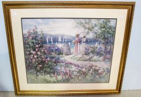 Large Print of Two Ladies in a Garden