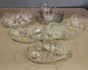 Ten Glass Snack Sets 