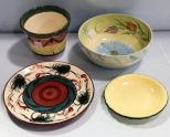 Gail Pittman Plate, Bowl & Flower Pot