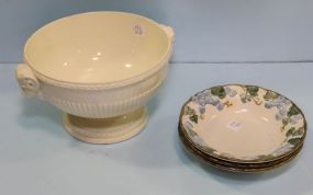 Wedgwood Edme Bowl & Three Poppytrail Metlox Bowls