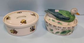 B.I.A. French Porcelain Casserole & Casserole with Duck on Top