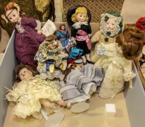Group of Eight Collector's Dolls