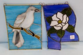 Small Stained Glass Window of Bird & Mississippi Map