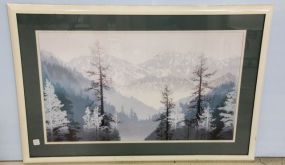 Print of Mountains and Trees