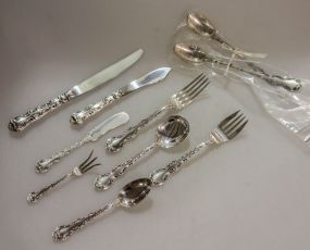 Strasburg by Gorham Sterling Flatware 74 Pieces