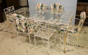 Wrought Iron Table and Chairs Set