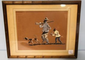 Pastel of African Americans Hunting by Harry Maddox