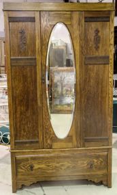 English Oak Armoire 