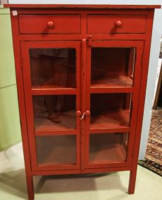 Red Double Door Cabinet