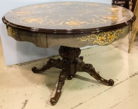 Large Hand Painted Center Table