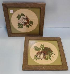 Two Cotton Needlepoints 