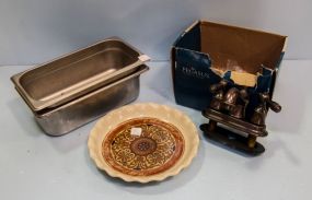 Bath Faucet, Pie Tray & Two Stainless Trays