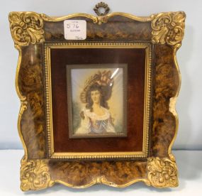 Hand Painted Miniature of French Lady