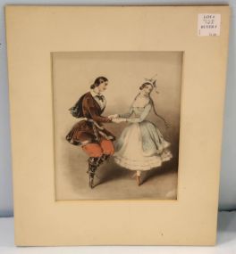 Lithograph Print of Couple Dancing