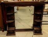 Mirrored Bureau Top with Shelves