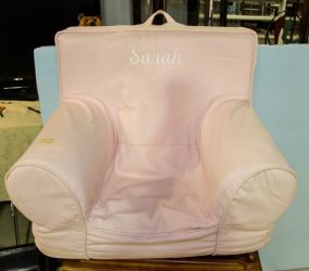 Pink Upholstered Child's Chair