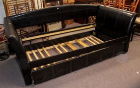 Black Leather Daybed 