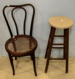 Bar Stool & Bentwood Chair