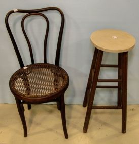Bar Stool & Bentwood Chair