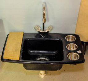 Navy Blue Bar Sink