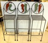 Three Iron Bar Stools