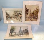 Three Unframed New Orleans Prints Signed Guitieetez