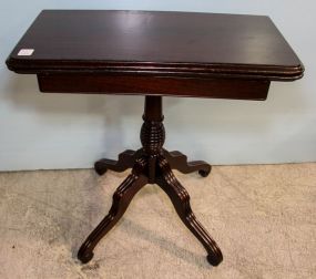 Small Mahogany Flip Top Table