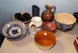 Pottery Bowls, Candle Holders & Vases