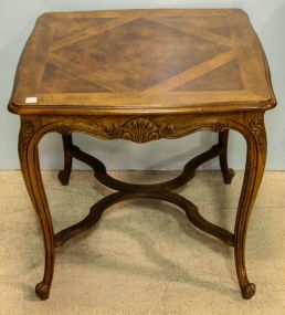 Walnut Carved French Lamp Table
