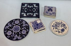 Blue and White Coasters and Trivets