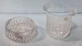 Lead Crystal Ice Bucket & Bowl