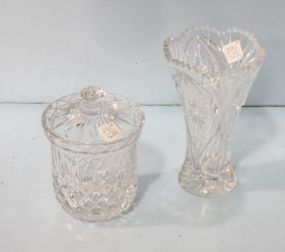 Lead Crystal Vase & Candy Jar