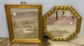 Hexagon Mirror & Gold Rectangle Mirror